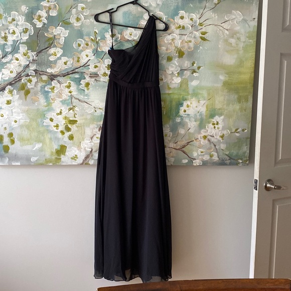 Alfred Angelo Black One Shouldered Gown Size S - Picture 2 of 5